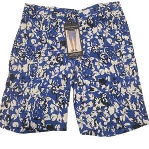 Mario Serrani Italy Women Stretch Short Size 4 in Royal Print